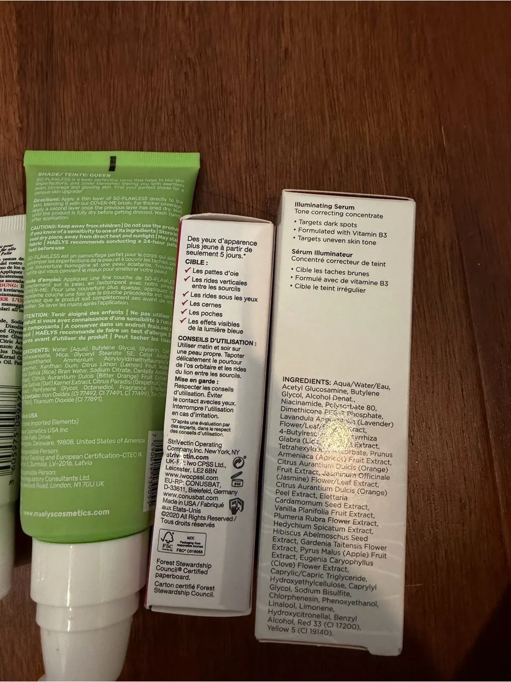 Fango masksx5, Maeleys go flawless,StriVectin eye cream,Neostrata, Kiel’s